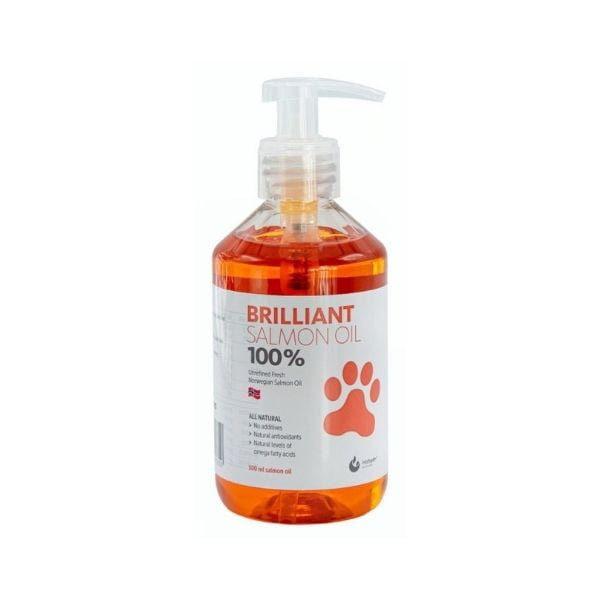 Brilliant שמן סלמון לכלבים וחתולים 100% טהור - 300 מ"ל