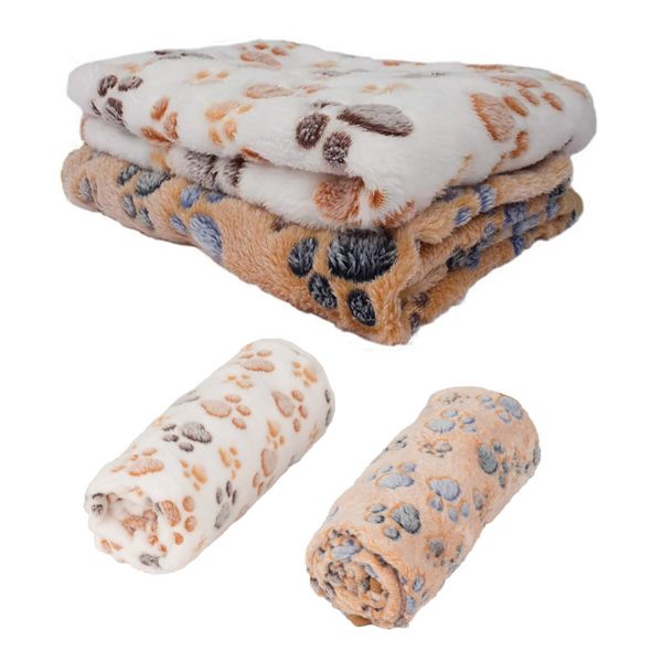 שמיכת פליז 100X70 ס"מ בז' / חום Pawise