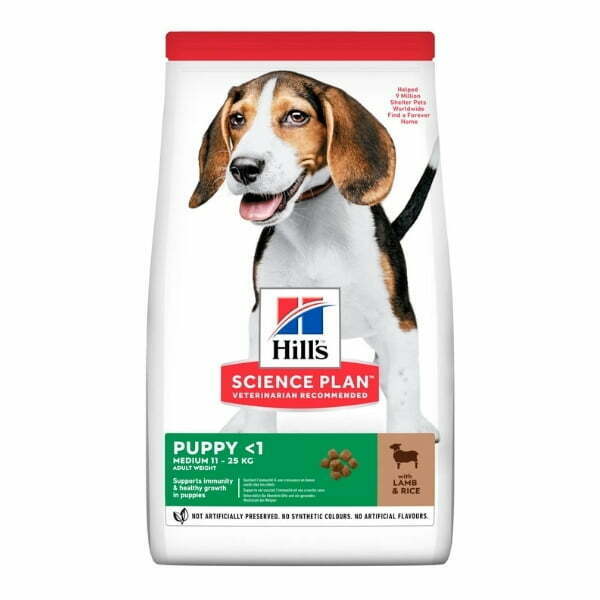 הילס גורים מגזע בינוני כבש ואורז 14 ק"ג