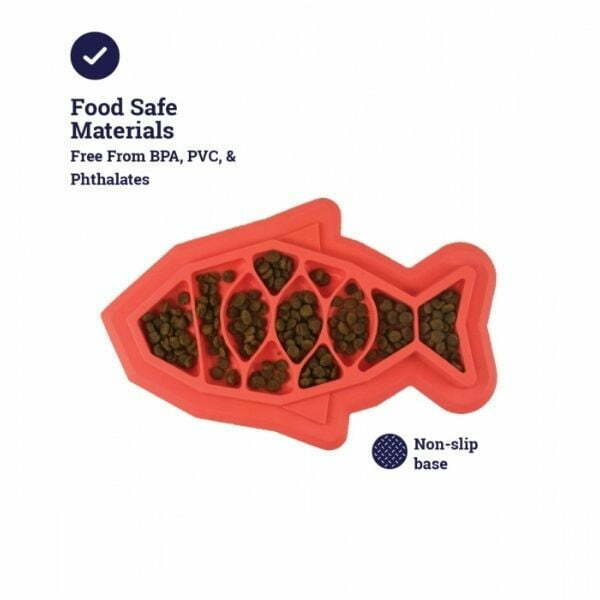 משטח וקערת האכלה לחתולים Fishie Fun Feed