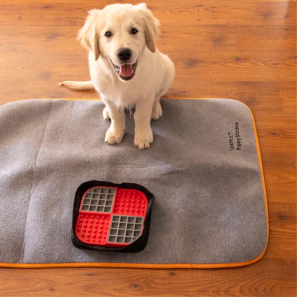 LickiMat Station - משטח העשרה, אימון, ואכילה עם מחזיק ליקי מט מובנה