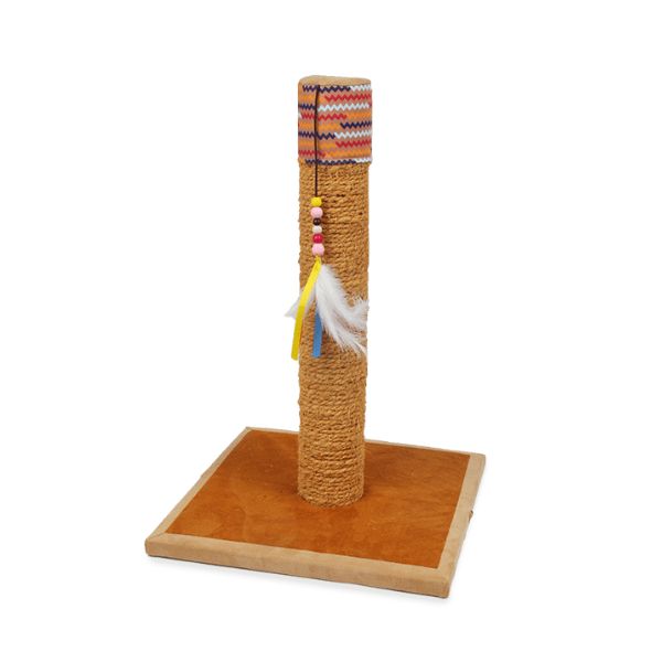 עמוד גירוד לחתולים אינדיאני "לוכד חלומות" - 58 ס"מ