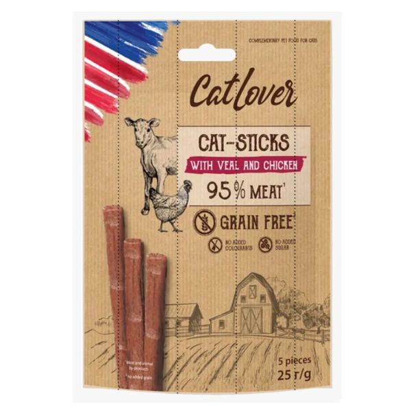 Cat Lover קט לאבר סטיקס עוף ועגל - 25 גרם