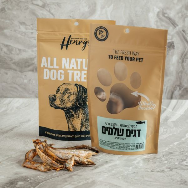 הנריס חטיף דגים שלמים מיובשים בהקפאה - 50 גרם