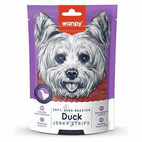 וונפי Wanpy רצועות ברווז ג'רקי רכות - 100 גרם