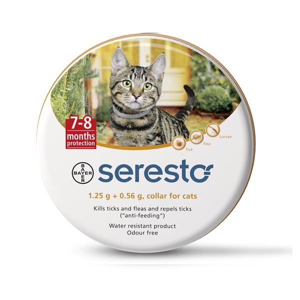 קולר סרסטו לחתולים נגד קרציות ופרעושים
