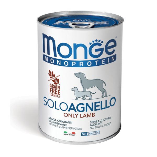 מונג' שימורים לכלבים מונו פרוטאין כבש - 400 גרם