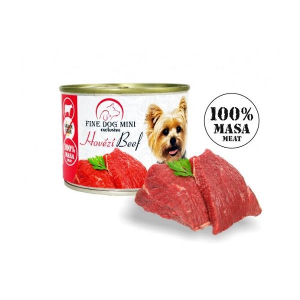פיין דוג Fine dog מיני  אקסלוסיב מעדן פטה לכלבים בקר - 200 גרם