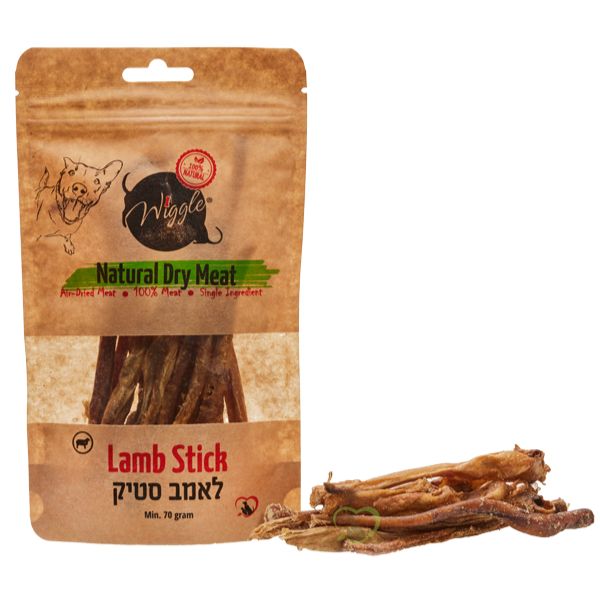 וויגל סטיק טלה מיני מיובש 100% חטיף טבעי לכלבים