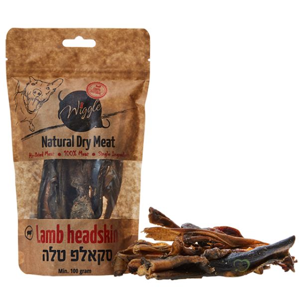 וויגל סקאלפ טלה 100% חטיף טבעי לכלבים - 100 גרם