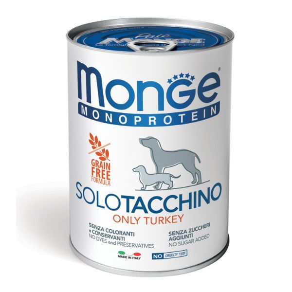 מונג' שימורים לכלבים מונו פרוטאין הודו - 400 גרם