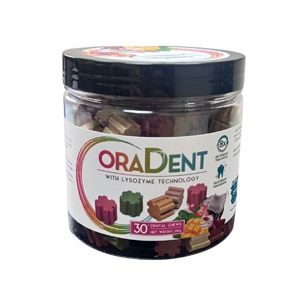 צנצנת נגיסי Oradent מיקס פירות - 200 גרם