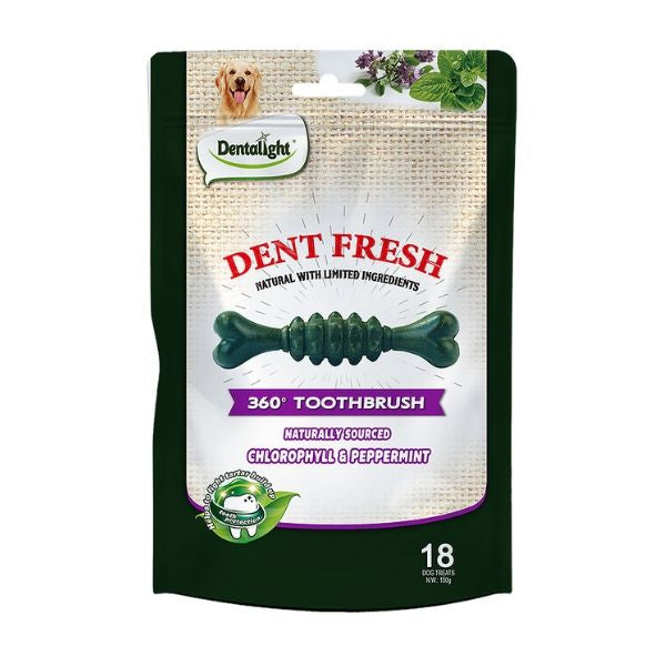 חטיף דנטלי לכלבים Dentalight 360° מנטה 150 גרם