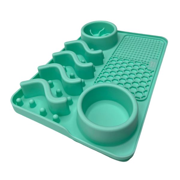 נייצר קיצן משטח האכלה וליקוק אינטראקטיבי Nature's Kitchen - טורקיז