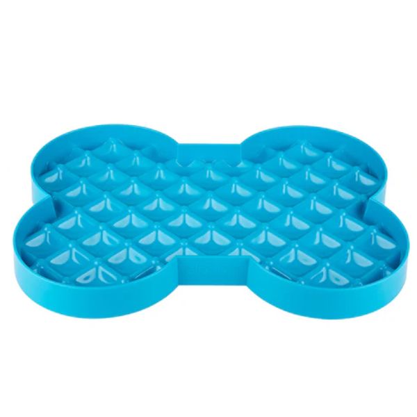 ליקי מט סלו דוג Slodog קערה להאכלה איטית - טורקיז