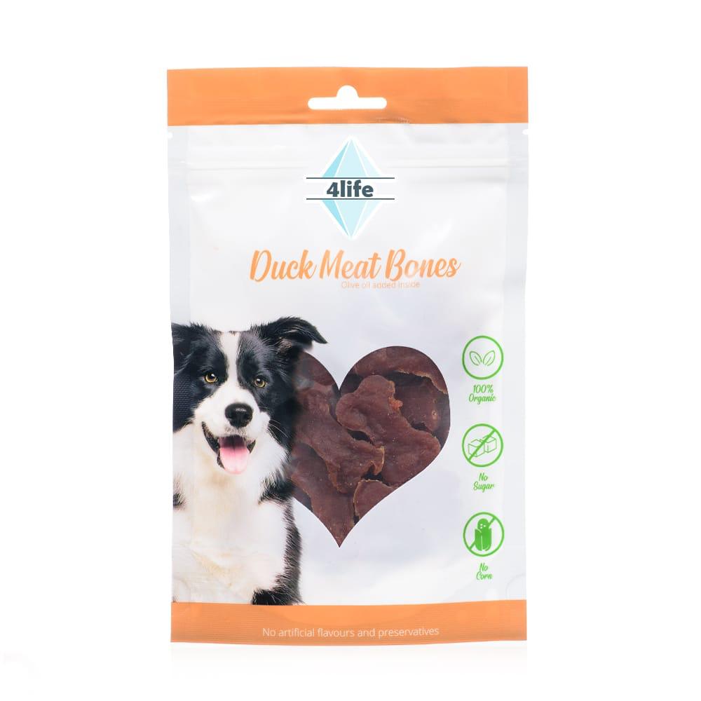 4life חטיף לכלבים נתחי חזה ברווז בצורת עצמות 70 גרם