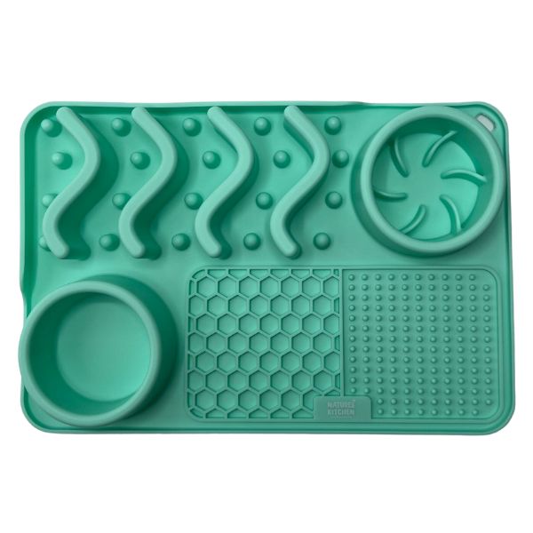 נייצר קיצן משטח האכלה וליקוק אינטראקטיבי Nature's Kitchen - טורקיז