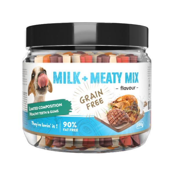 צנצנת מקלות האובון HowBone חלב ומיקס בשרים - 200 גרם