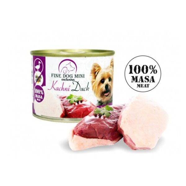 פיין דוג Fine dog מיני אקסלוסיב מעדן פטה לכלבים ברווז - 200 גרם