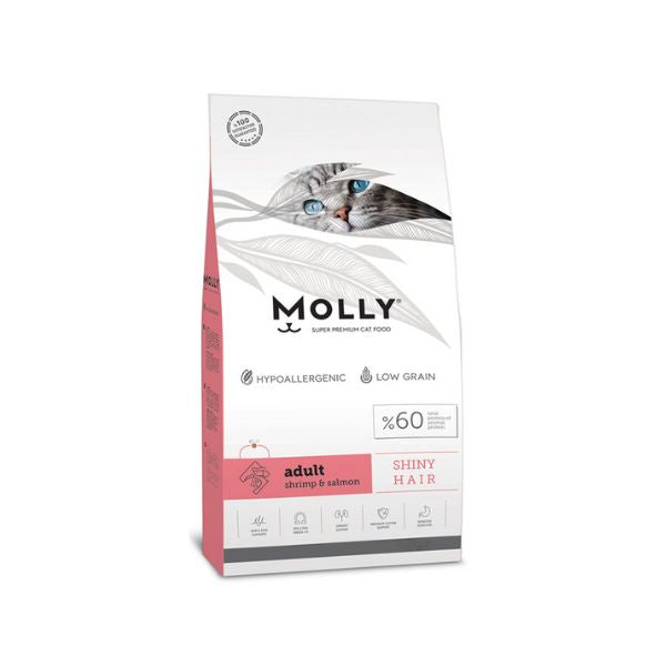 מולי שרימפס וסלמון לחתולים - 2 ק"ג