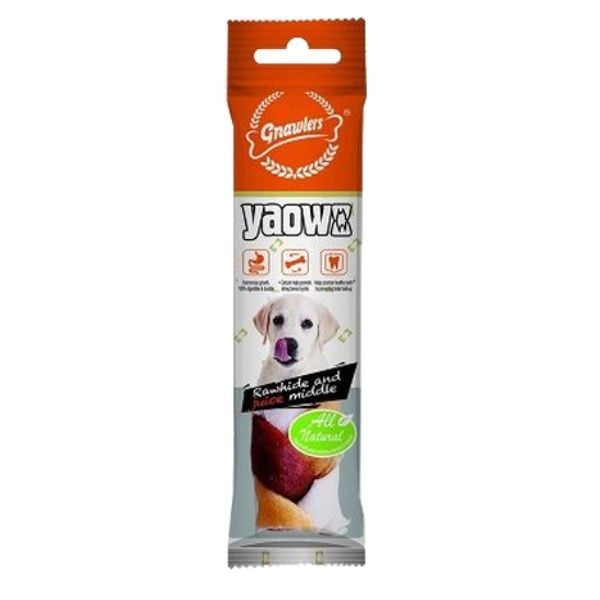 עצם צמה עור טוויסט עם בקר - גדול