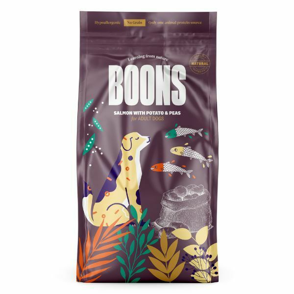 בונס Boons סלמון ללא דגנים היפואלרגני - 10 ק"ג