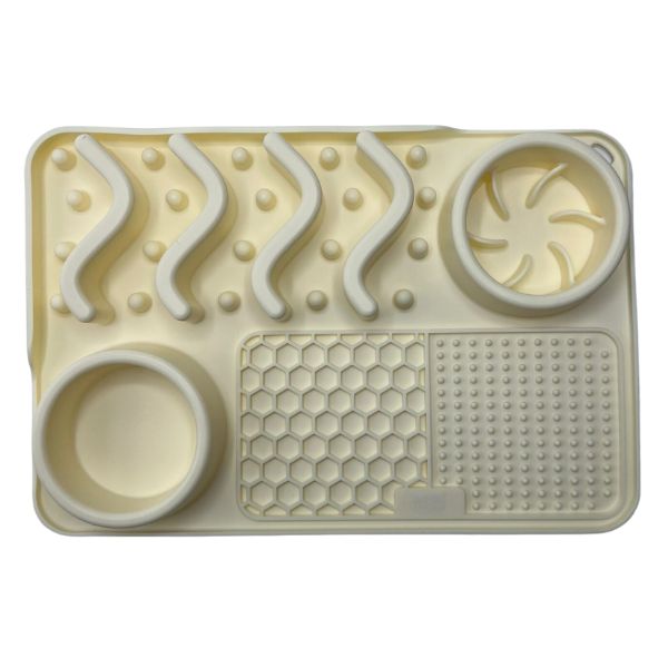 נייצר קיצן משטח האכלה וליקוק אינטראקטיבי Nature's Kitchen - שמנת