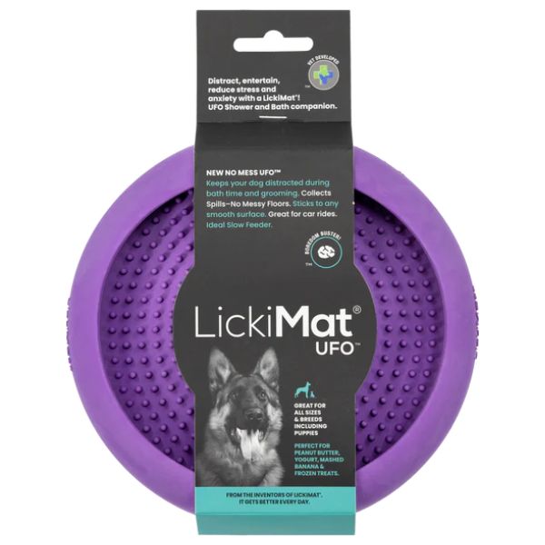 ליקי מט UFO קערת ליקוק והאכלה איטית - סגול