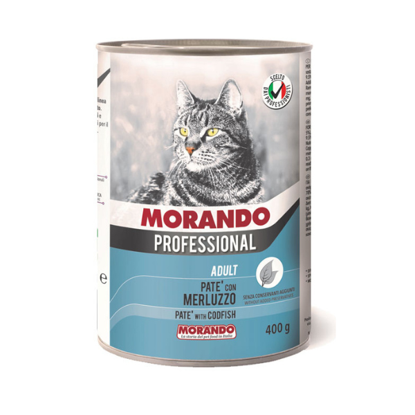 Morando מורנדו 400 גרם מזון רטוב (שימור) לחתול בטעם בקלה