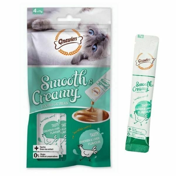 גנולרס קרם ליקוק לחתולים בטעם עוף וכבד- 60 גרם