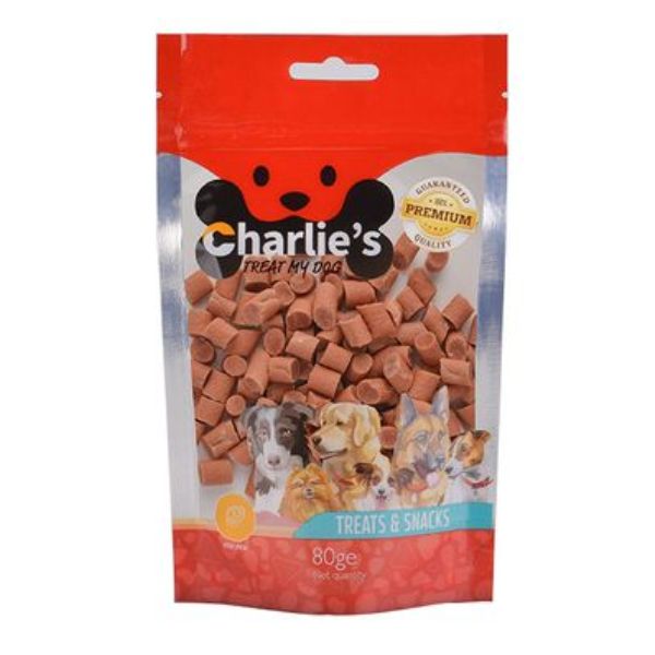 צארליז חטיף לכלבים נגיסי בקר - 80 גרם