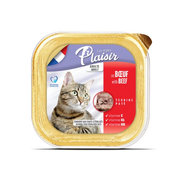 פלסיר מעדן פטה עם בקר 100 גרם לחתולים