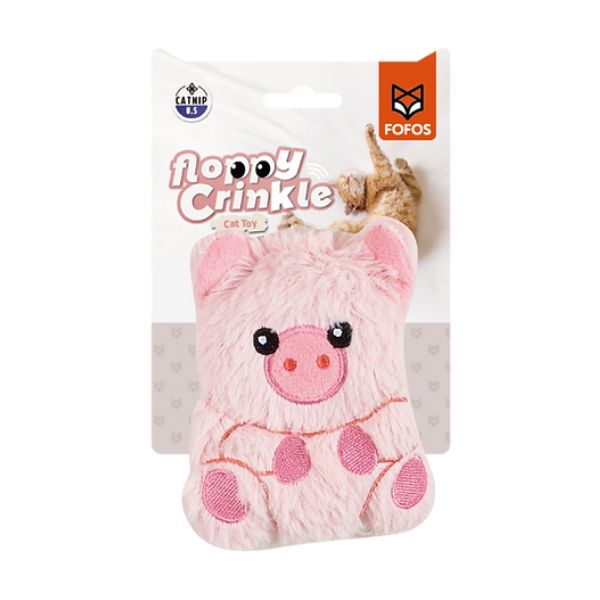פופוס צעצוע חזיר פלופי מקומט לחתולים - FOFOS