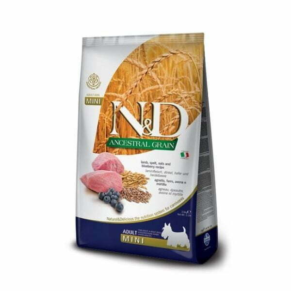 ND נטורל אנד דלישס גזע קטן כבש דגנים קדמונים ואוכמניות – 2.5 ק”ג