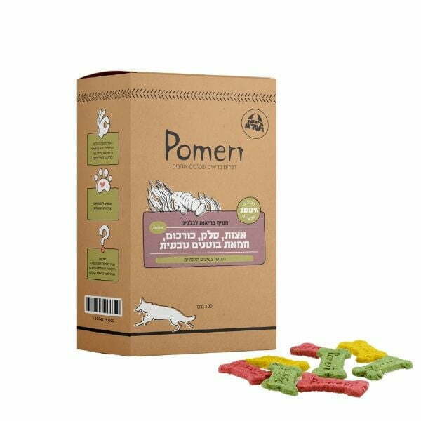 פומרי נענע פטרוזיליה חמאת בוטנים טבעית – חטיף בריאות לכלבים 100 גרם