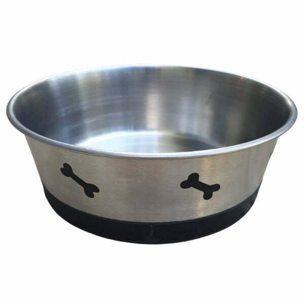 קערת נירוסטה כבדה מתרחבת עם פס גומי