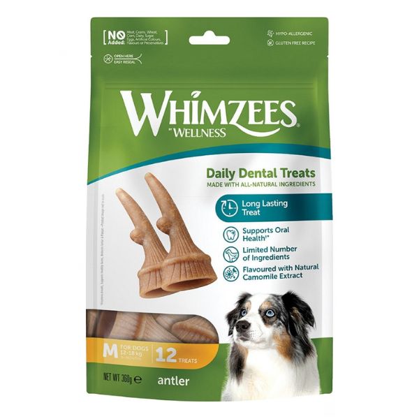 ווימזיז קרן צבי צמחונית חטיף לעיסה אריזת חסכון 12 יח' בינוניות - 360 גרם