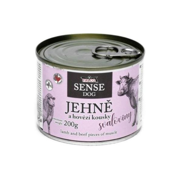 Falco Sense dog מזון רטוב בשימורים ארנבת שריר בקר וחזיר - 200 גרם