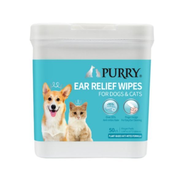 רפידות אצבע לניקוי אוזני כלבים וחתולים Purry