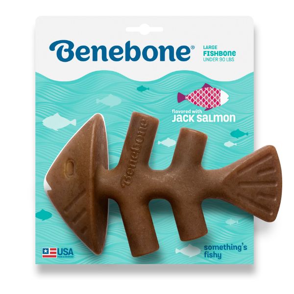 בנבון פיש בון סלמון צעצוע לעיסה לכלבים - גדול