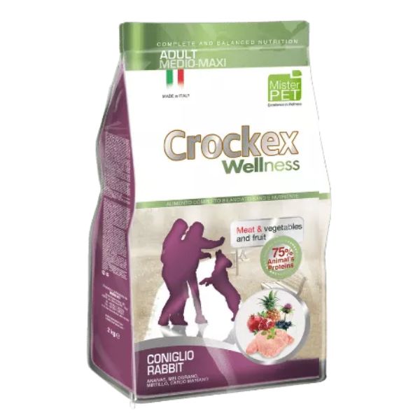 קרוקקס וולנס לכלבים בוגרים ארנבת ואורז - 12 ק"ג