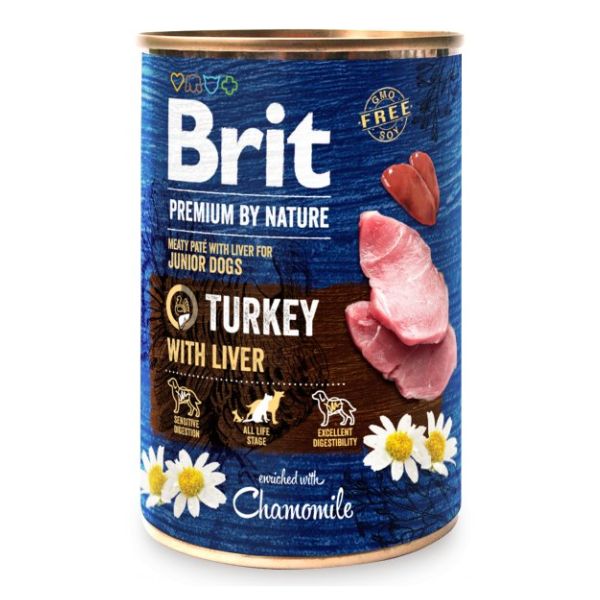 בריט פרימיום מזון רטוב לכלבים הודו וכבד - 400 גרם