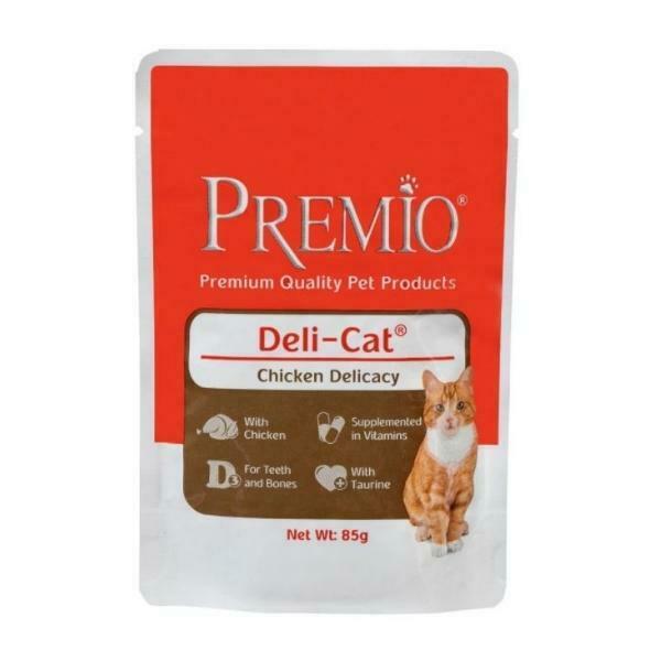 פרמיו פאוץ' לחתול - נתחי בשר עוף ברוטב עשיר