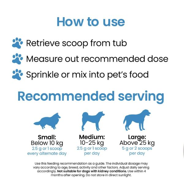 בריליאנט תוסף סידן וקולגן לחיזוק ובריאות המפרקים והעצמות לכלבים- 200 גרם