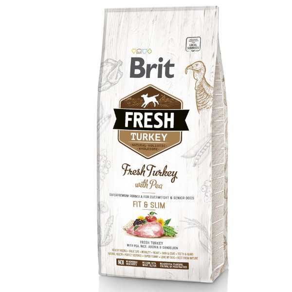 בריט פרש כלבים בוגר לייט / סניור הודו ואפונה - 12 ק”ג Brit Fresh