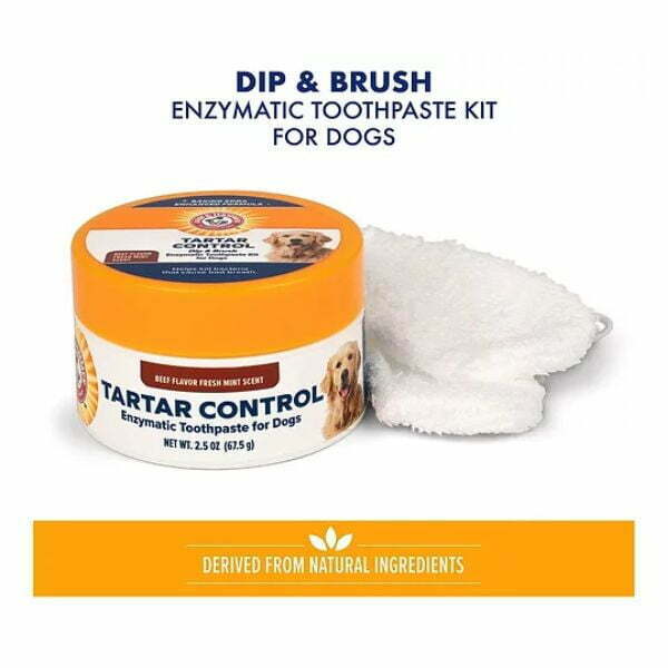 ערכה לשיניים אנזימטית לכלבים עם מברשת מיקרופייבר בטעם עוף A&amp;H