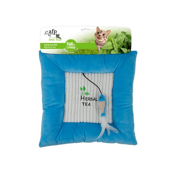 כרית משחק עם צעצוע מועשר קטניפ לחתולים AFP