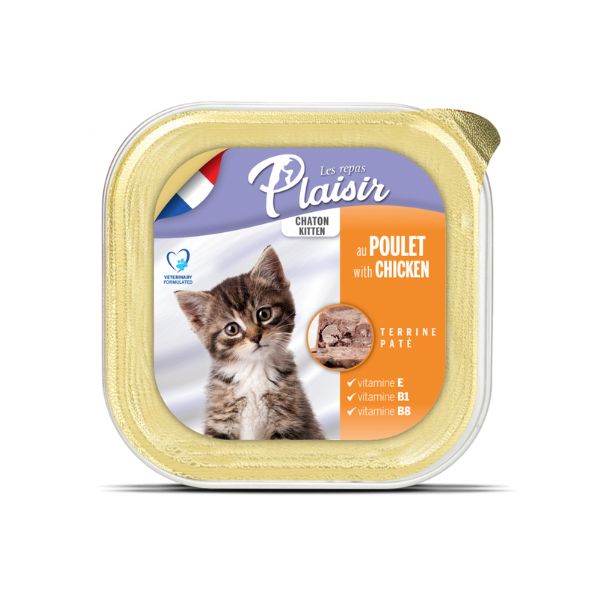 פלסיר מעדן פטה עם עוף וחלב לגורי חתולים - 100 גרם