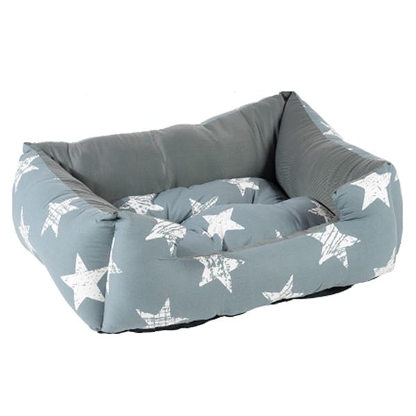פטס פרוג'קט - מיטה לכלב בצבע אפור כוכבים גדולים