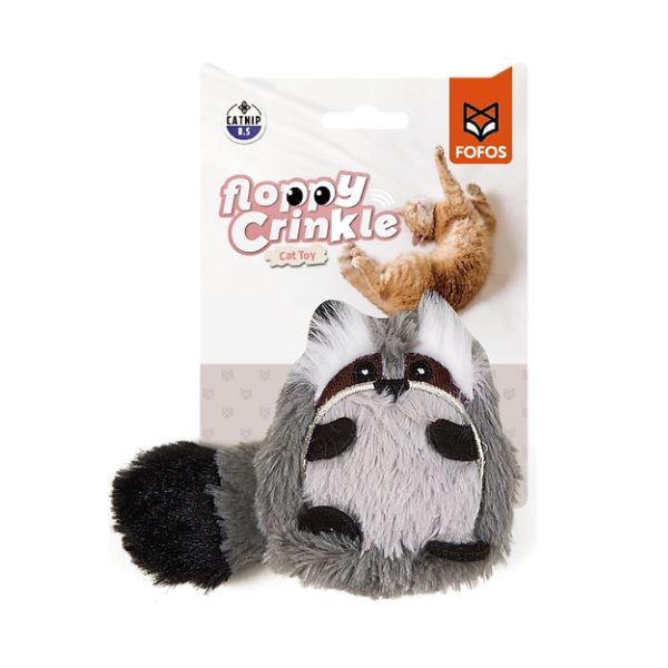 פופוס צעצוע דביבון פלופי מקומט לחתולים - FOFOS